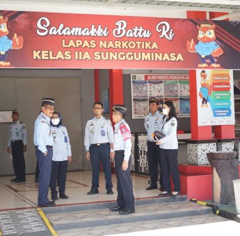 Jelang Idul Fitri, Kakanwil Kemenkumham Sulsel Pantau Persiapan Lapas Narkotika Sungguminasa