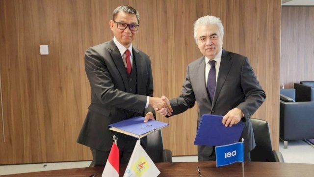 Direktur Utama PLN (Peraero) Darmawan Prasodjo, bersama Executive Director of IEA Fatih Birol. (Istimewa)