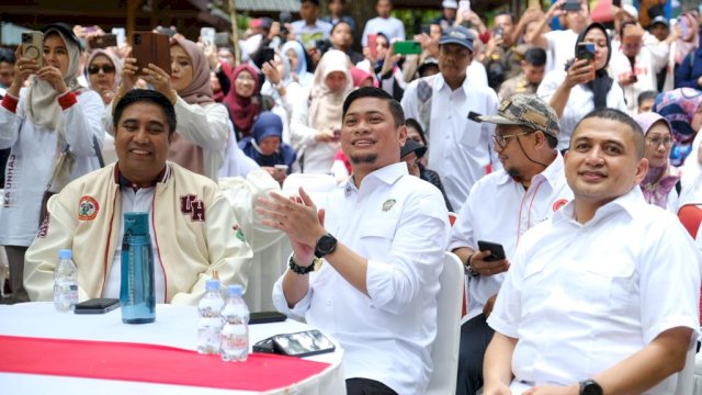 Bupati Gowa Adnan Purichta Ichsan saat menghadiri Silaturahmi IKA Unhas di Bantimurung, Kabupaten Maros, kemarin. (Dok. Humas Gowa)