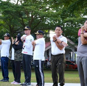 Pemkab Gowa Bangun Kekompakan Bersama Forkopimda Dengan Olahraga Bersama