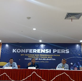 Capai Rp3,67 Triliun, DJP Sulselbarta Sebut Sulsel Genjot Realisasi Pajak Triwulan I 2023