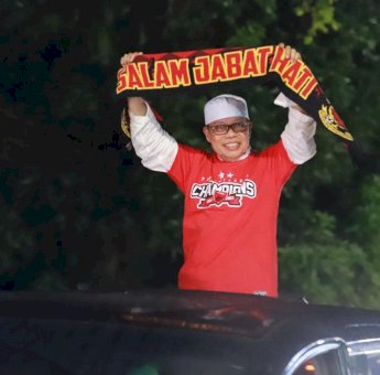 Taufan Pawe dan Suporter Konvoi di Kota Parepare, Rayakan Kemenangan PSM