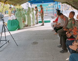 Kodim 1415 Selayar Gelar Bazar Ramadan dibuka Pangdam XIV Hasanuddin Melalui Vidcom