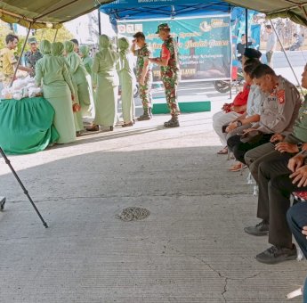 Kodim 1415 Selayar Gelar Bazar Ramadan dibuka Pangdam XIV Hasanuddin Melalui Vidcom
