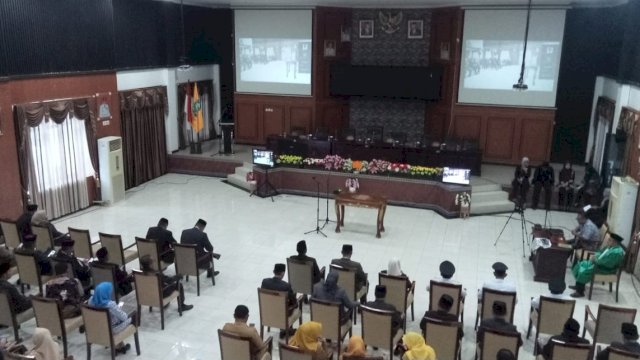Suasana Ruangan Pelantikan Pejabat Pemda Sinjai di ruang Pola, Kamis (04/04/2023). (Istimewa)