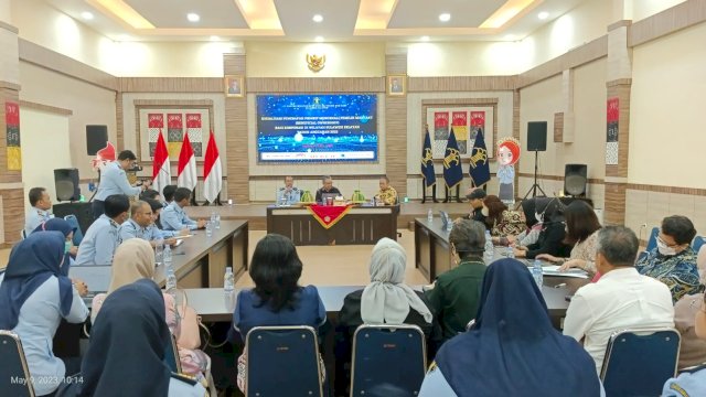 Kanwil Kemenkumham Sulsel saat menggelar Sosialisasi Kebijakan terkait Pelaporan Pemilik Manfaat kepada korporasi, kemarin. (Dok. Humas Kanwil Kemenkumham Sulsel)