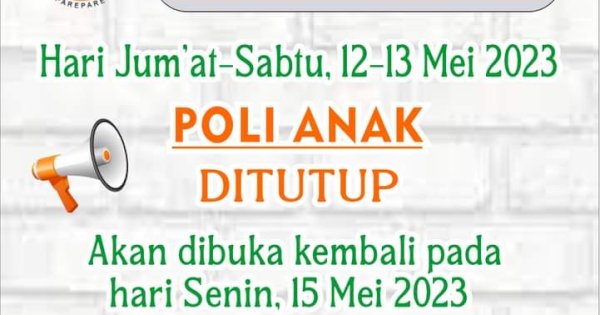 RS Andi Makkasau Umumkan Layanan Poli Anak, Jumat &#8211; Sabtu Tutup Sementara