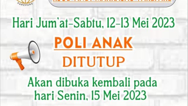 Ketgam: Pengumuman RS Andi Makkasau Parepare