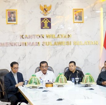 Kemenkumham Sulsel Gandeng Badan Strategi Kebijakan Hukum dan HAM Kaji Strategi Pengadilan di Indonesia