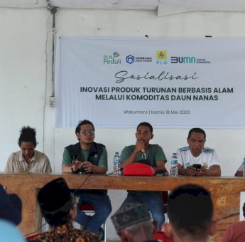 PLN Bina Kelompok Tani Melihat Limbah Nanas Jadi Bahan Baku Tekstil