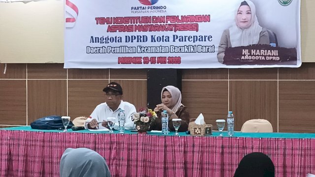 Ket : Legislator Perindo Kota Parepare, Hariani saat melakukan penjaringan aspirasi (Foto : Mulyadi Ma'ruf / Republiknews.co.id)