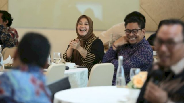 Wakil Wali Kota Makassar, Fatmawati Rusdi mengikuti forum diskusi anggota City Leader Community di Menara Kompas, Palmerah Selatan, Jakarta Pusat, Selasa (7/3/2023). (Foto: Istimewa)