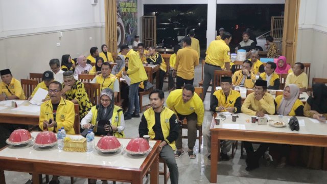 Suasana rapat DPD II Golkar Luwu Utara belum lama ini. (Foto: Istimewa)