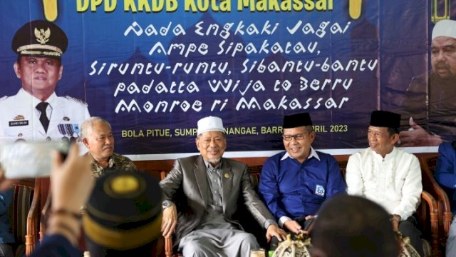 Wali Kota Makassar, Moh Ramdhan Pomanto saat menghadiri Halal Bi Halal Kerukunan Keluarga Daerah Barru (KKDB) Kota Makassar, Selasa (25/4/2023). (Foto: Istimewa)