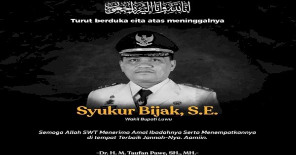 Wali Kota Parepare Taufan Pawe Sampaikan Duka Cita untuk Wakil Bupati Luwu Syukur Bijak