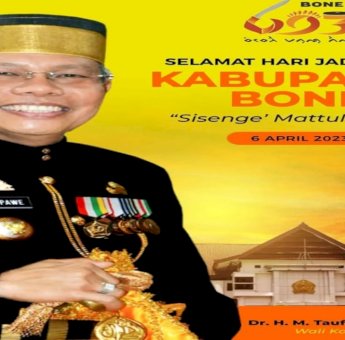 Wali Kota Taufan Pawe Ucapkan Selamat HUT Kabupaten Bone ke-693 Tahun