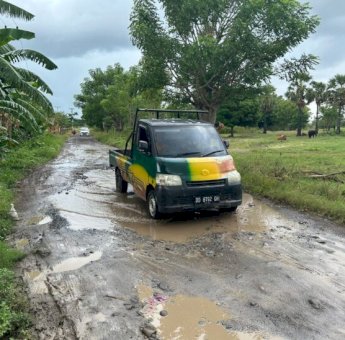 Jalan Rusak Menuju Kampung Sekda Jeneponto, Padahal Sering Dilewati