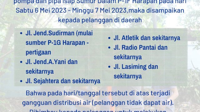 PAM Tirta Karajae Perbaikan Pipa dan Pompa, Sejumlah Titik Terganggu