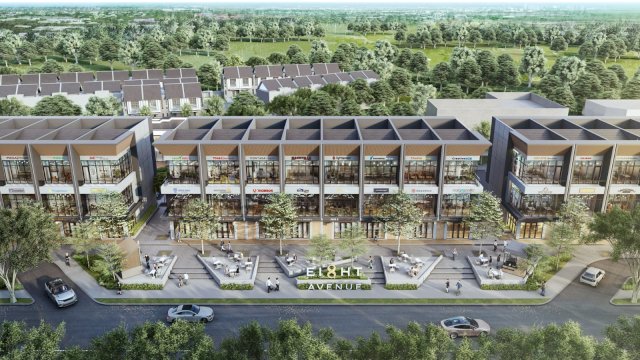 FKS Land mengembang kawasan komersil Ei8ht Avenue sebagai ruko bisnis yang dibangun di dalam Kota Mandiri Tallasa City seluas 700 Ha dan berada di lokasi strategis dengan keunggulan sejuta peluang investasi. (Dok. FKS Land)