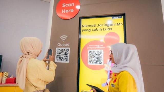 Kota Makassar menjadi lokasi pembahruan Geria IM3 dengan fasilitas pelayanan prima dan mengedepankan digitalisasi. (Dok. Indosat Oreedo Hutchison) 