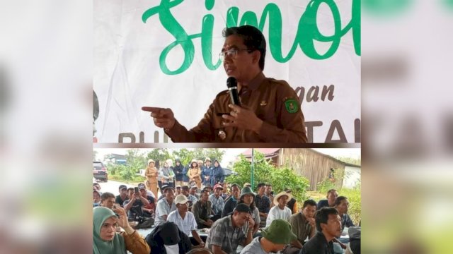 Bupati Kutim Ardiansyah Sulaiman, saat berdialog dengan&nbsp;petani&nbsp;di Kecamatan Sangatta Utara, Selasa (13/06/2023). (Istimewa)