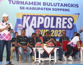 Bhayangkara 77, Turnamen Bulutangkis Kapolres Cup Digelar di Gedung KONI Soppeng