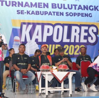 Bhayangkara 77, Turnamen Bulutangkis Kapolres Cup Digelar di Gedung KONI Soppeng