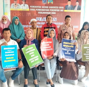 Tingkatan Pelayanan, DP3A Muna Gelar Pelatihan Penanganan Kasus Kekerasan Terhadap Perempuan dan Anak