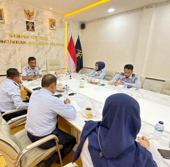 Jajaran Pimti Kanwil Kemenkumham Sulsel Ikut Workshop Penguatan Pemberantasan Pungutan Liar