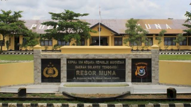 Kantor Polres Muna. (Foto: Rustam / Republiknews.co.id)