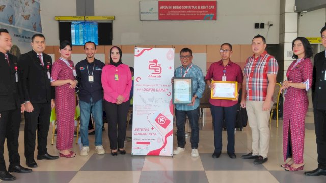 HUT ke-23, Lion Air Makassar Kerjasama PMI Gelar Donor Darah, Segini Jumlah Darah Dikumpulkan