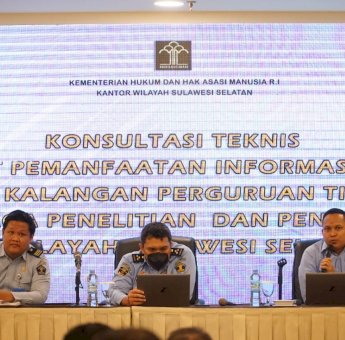 Kanwil Kemenkumham Sulsel Konsultasikan Permohonan Paten Bagi Perguruan Tinggi dan Lembaga Litbang