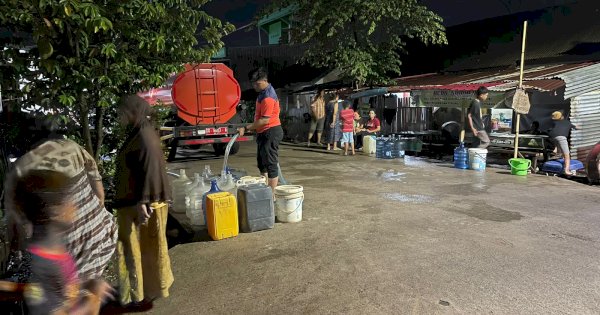 BPBD Sulsel Salurkan Air Bersih untuk Ratusan Rumah Warga di Kompleks Kodam 3 Makassar