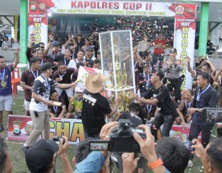 Tim Bhayangkara Soppeng Rebut Piala Bergilir Kapolres Cup II