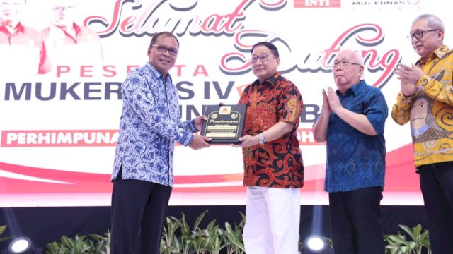 Wali Kota Makassar, Moh Ramdhan Pomanto saat membuka Mukernas IV dan Munaslub II Perhimpunan Indonesia Tionghoa (INTI) 2023 di Jalan Amirullah, Kamis (1/6/2023). (Foto: Istimewa)