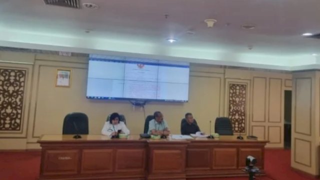 Pembahasan pansus ranperda pengembangan mangrove bersama OPD Pemprov Sulsel di Gedung Tower, Kantor DPRD Sulsel, Rabu (11/1/2023). (Foto: Istimewa)