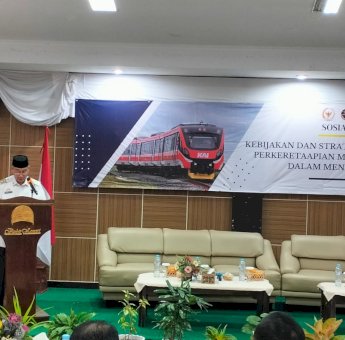 Pangerang Rahim Apresiasi Sosialisasi Kebijakan Pengembangan Perkeretaapian Makassar-Parepare