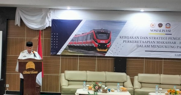 Pangerang Rahim Apresiasi Sosialisasi Kebijakan Pengembangan Perkeretaapian Makassar-Parepare