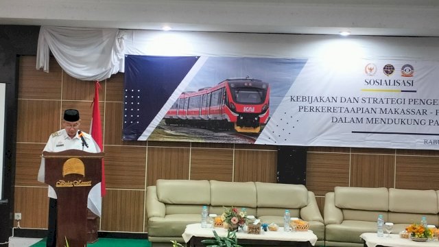 Pangerang Rahim Apresiasi Sosialisasi Kebijakan Pengembangan Perkeretaapian Makassar-Parepare