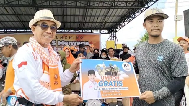 Ribuan Warga Kutim Ikuti Launching PKS Menyapa, Bertabur Hadiah Mulai Dari Motor hingga Umrah