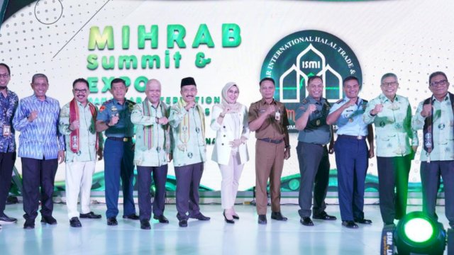 Pembukaan Makassar International Halal Trade dan Bisnis (Mihrab) Summit dan Expo, dan Silabis yang digelar ISMI Sulsel, Selasa (04/07/2023). (Istimewa)