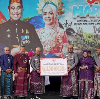 Gubernur Andi Sudirman Bantu Rp 8 Miliar untuk Pembangunan Infrastruktur di Maros