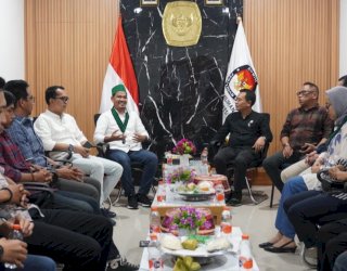 Audiensi Badko HMI Sulselbar Bersama KPU Sulsel, Komitmen Jaga Pesta Demokrasi 2024
