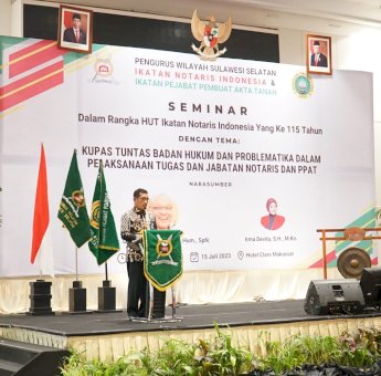 Kakanwil Kemenkumham Sulsel Tegaskan Notaris Harus Mandiri dan Jaga Integritas