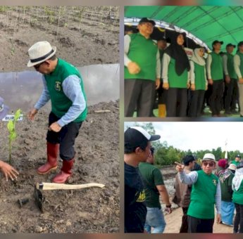 Unik, Pelantikan Forum DAS Kutim Digelar Kawasan Pantai dan Tanam 6000 Magrove