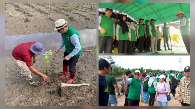 Unik, Pelantikan Forum DAS Kutim Digelar Kawasan Pantai dan Tanam 6000 Magrove