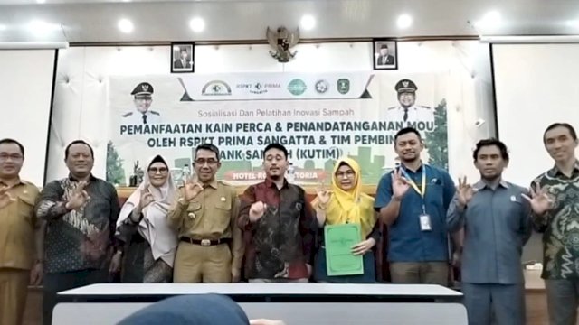Bupati Kutim Hadiri Sospel dan Penandatanganan MoU RSPKT-Bank Sampah