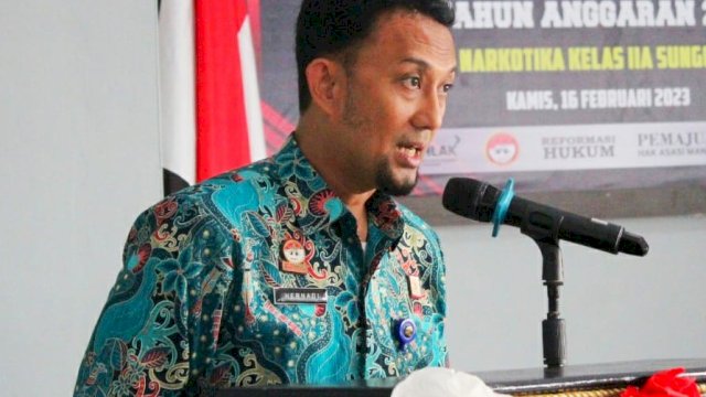Kepala Divisi Pelayanan Hukum dan HAM Kanwil Kemenkumham Sulawesi Selatan Hernadi. (Dok. Humas Kanwil Kemenkumham Sulsel)