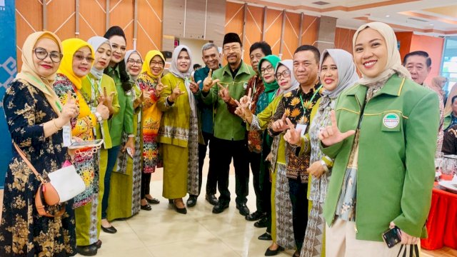 Suasana pembukaan Silaturahmi Nasional (Silatnas) BPP Kerukunan Keluarga Luwu Raya (KKLR) di Gedung SCC, Kota Palopo, Sabtu (1/7/2023). (Foto: Istimewa)