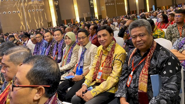 Rombongan Bapemperda DPRD Sulsel saat mengikuti Rakornas di Pangkalpinang, Kepulauan Bangka Belitung, Kamis (6/7/2023). (Foto: Istimewa)